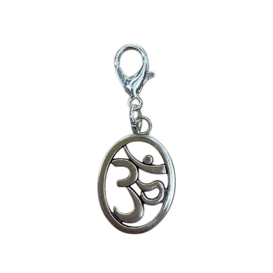Large Openwork Ohm Charm – airy line-style Om design for boho necklaces and spiritual bracelets