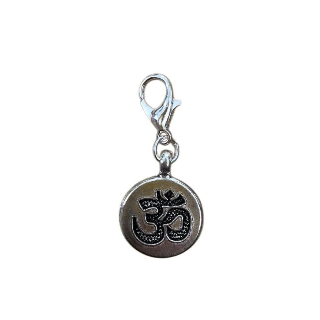 Medium Ohm Coin Charm – imprinted symbol on both sides for crystal jewelry necklaces and healing bracelets