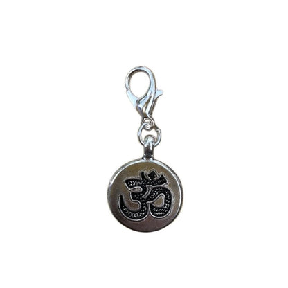 Medium Ohm Coin Charm – imprinted symbol on both sides for crystal jewelry necklaces and healing bracelets