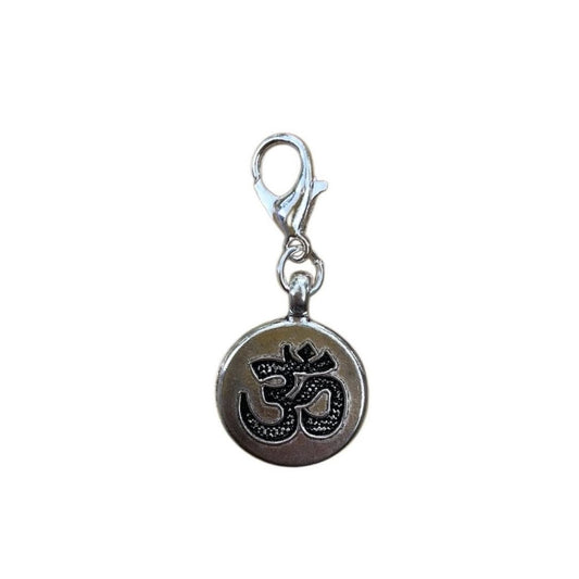 Medium Ohm Coin Charm – imprinted symbol on both sides for crystal jewelry necklaces and healing bracelets