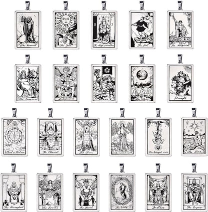 Tarot Card Necklaces - Silver Colored HD