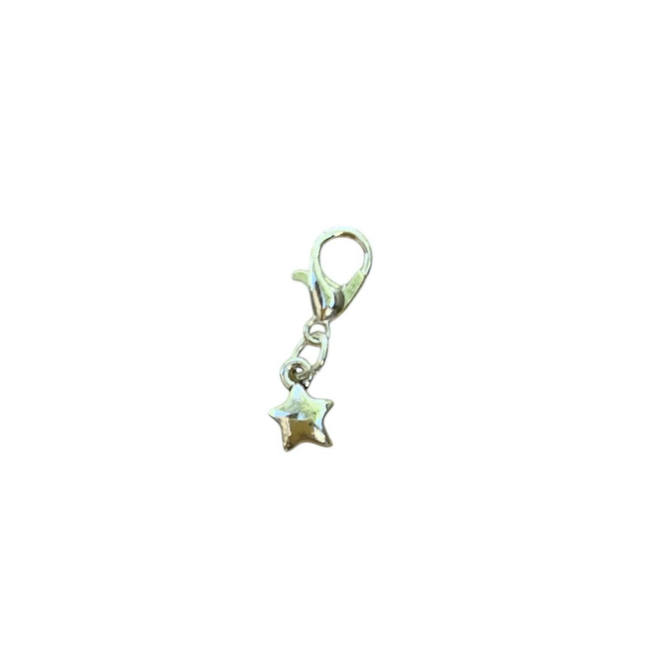 Tiny Puffy Star Charm in Silver