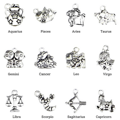 Zodiac Necklaces Tibetan 3D All Astrological Signs