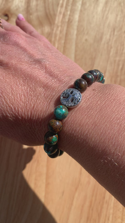 Healing Crystal Bracelets Shattukite in the Sun