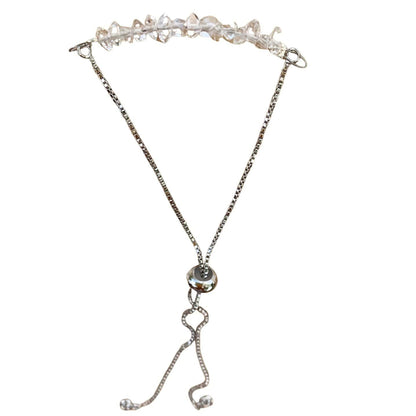 healing crystal bracelets herkimer diamond dainty chain