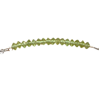 healing crystal bracelets dainty 3mm rondelle peridot beads